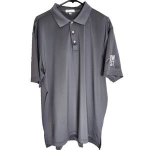 Peter Millar Mens Grey Short Sleeve Casual Polo Size XL